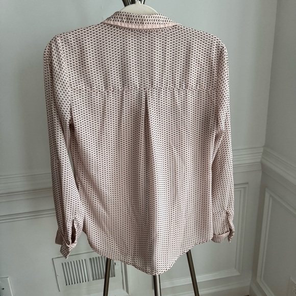 Candies Light Pink with Black Arrow Button Down Blouse size S - Picture 4 of 4